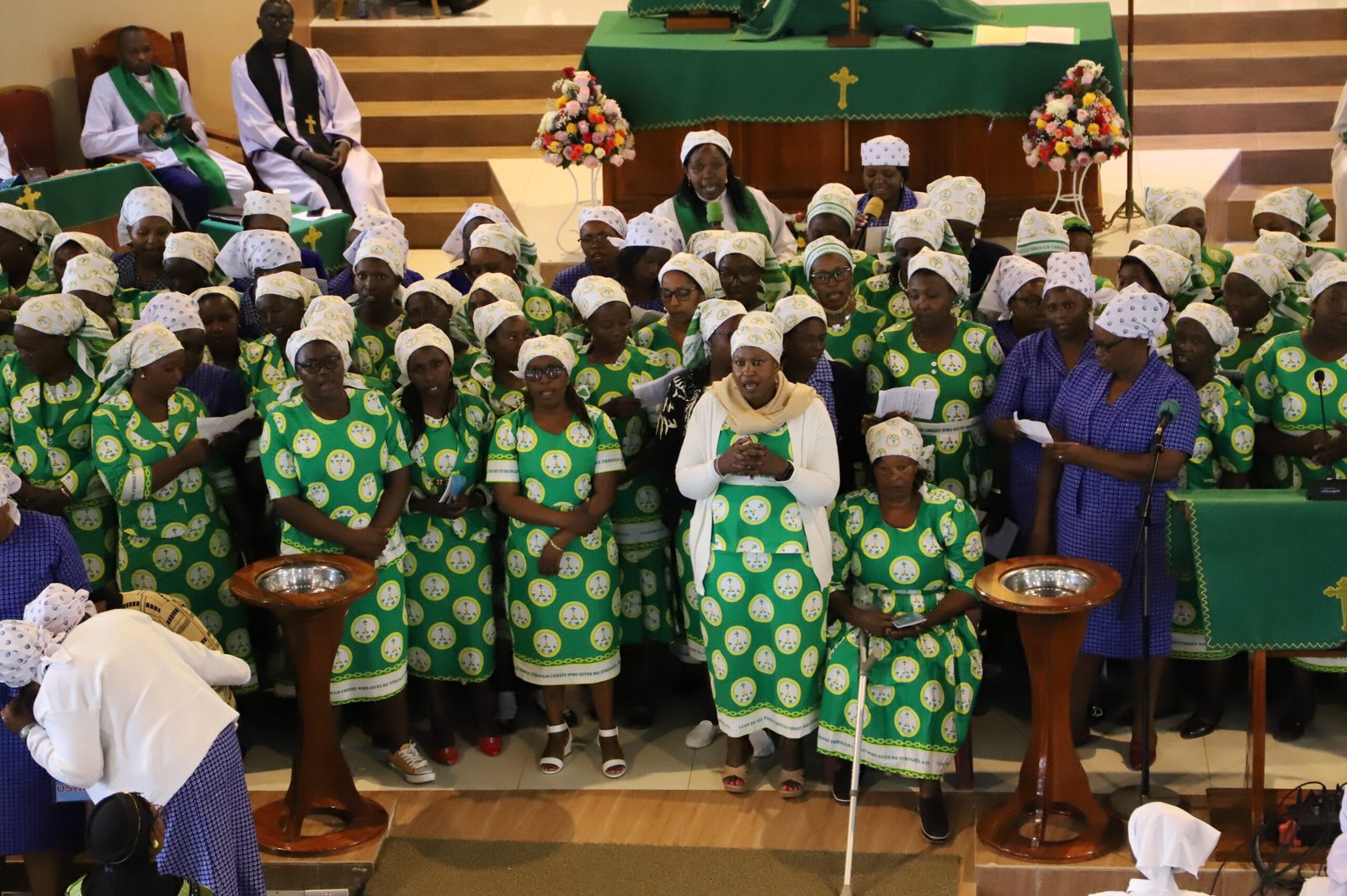 A large Mothers’ Union gathering inside the church