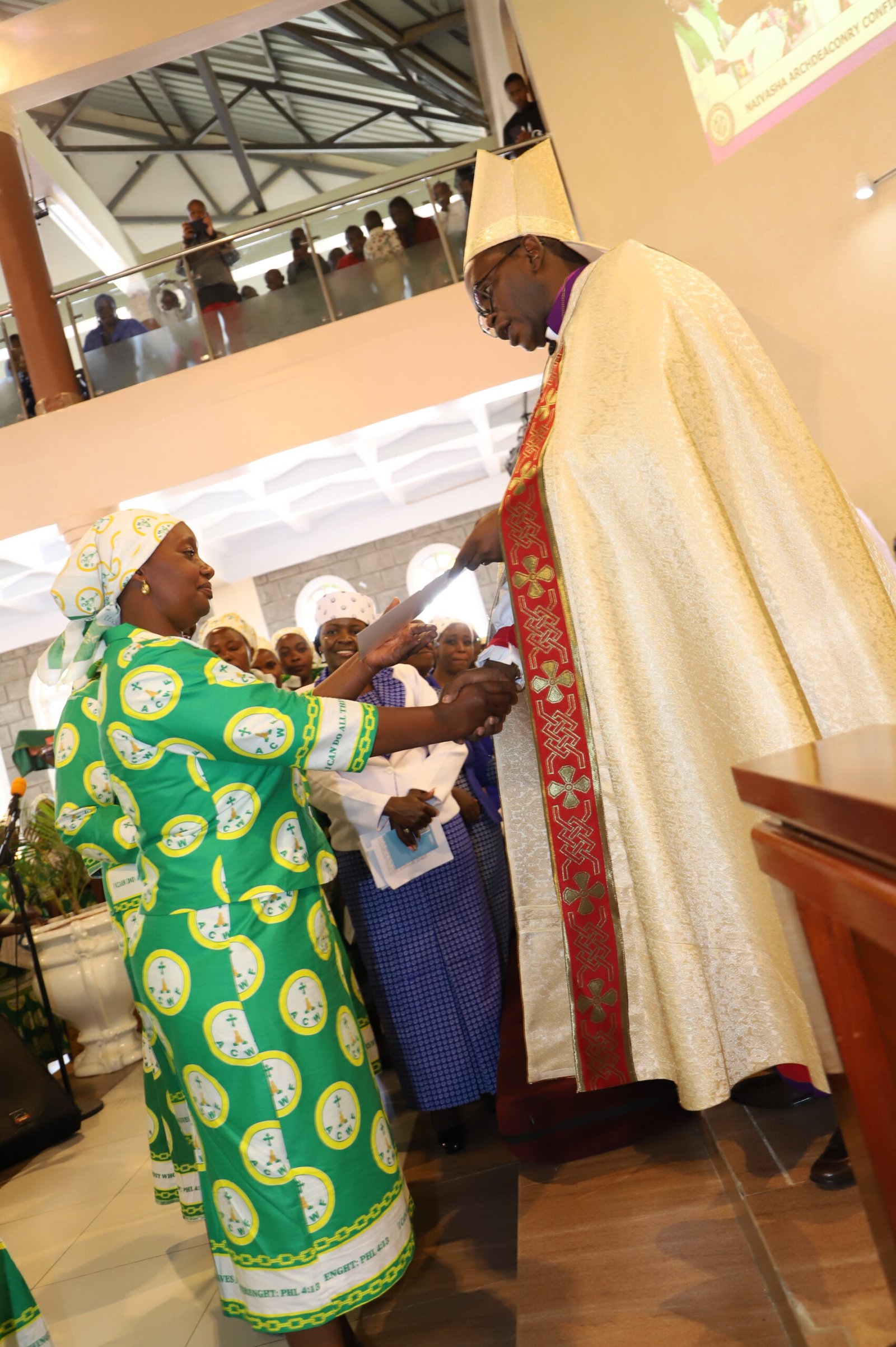 A Mothers’ Union member participating in a church ceremony