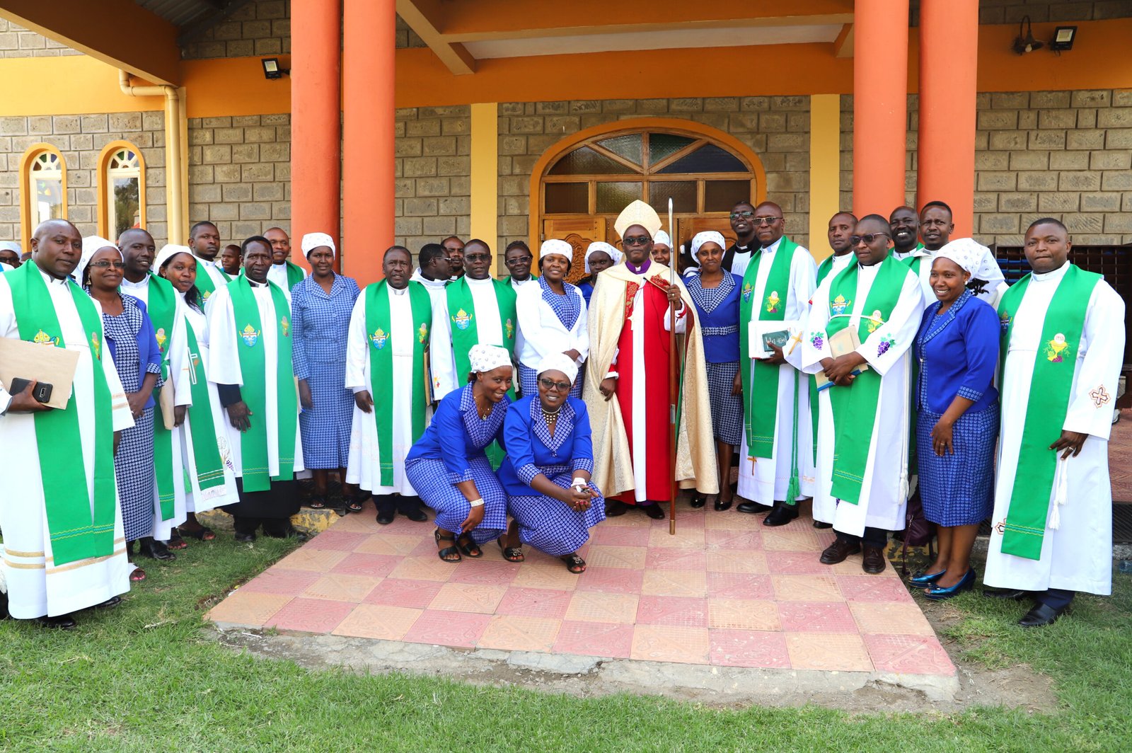 All Saints Naivasha ministry leaders outside the church